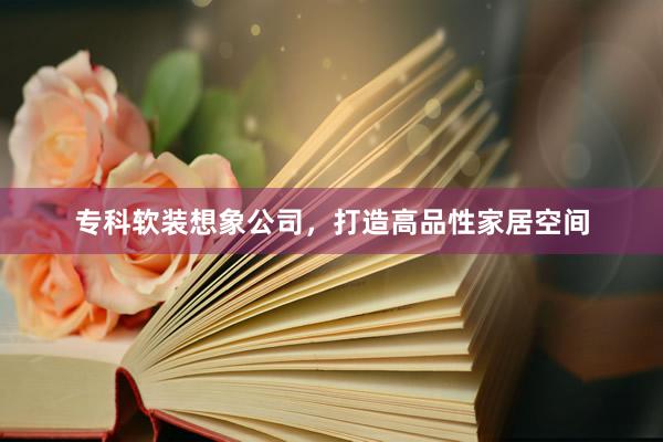 专科软装想象公司，打造高品性家居空间